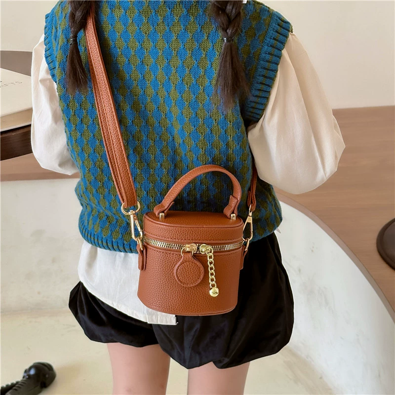 Fashionable one-shoulder bag, accessory, small children's bag, Korean style, simple and elegant design