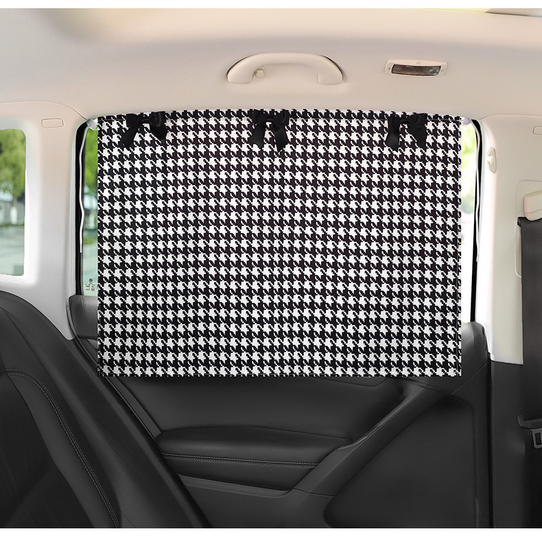 Car Sunshade Curtain Suction Type Fresh Cute Sun Protection Heat Insulation Curtain Children's Rear Window Blind Car Curtain