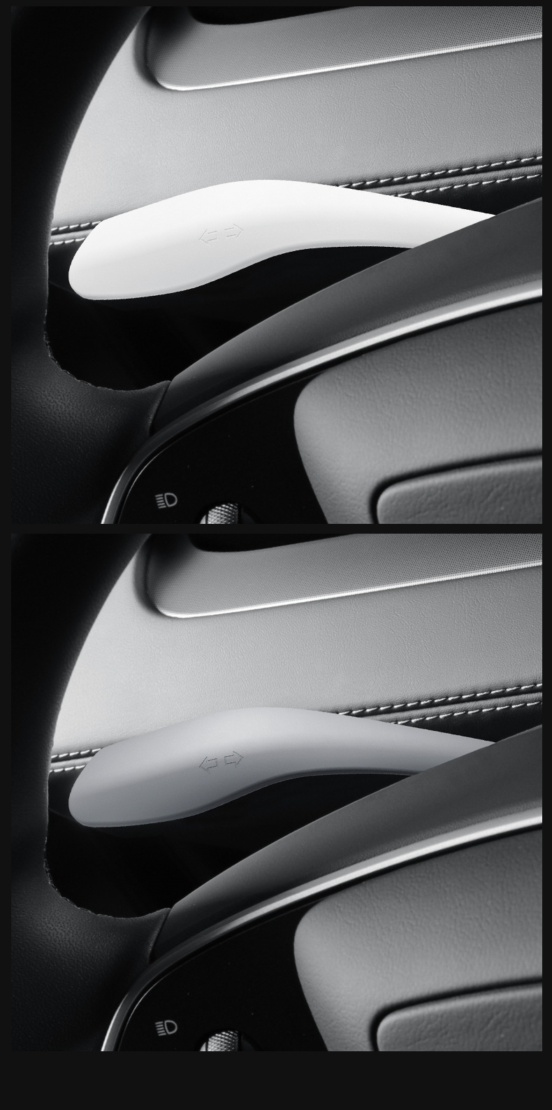 Suitable for Tesla's New Model 3/Y/Yl Steering Wheel Gear Shift Lever Cover Tesla Interior Decoration Sticker