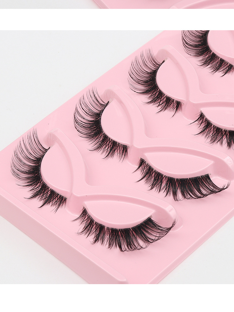 Lady Solid Color Artificial Fiber False Eyelashes 1 Piece display picture 2