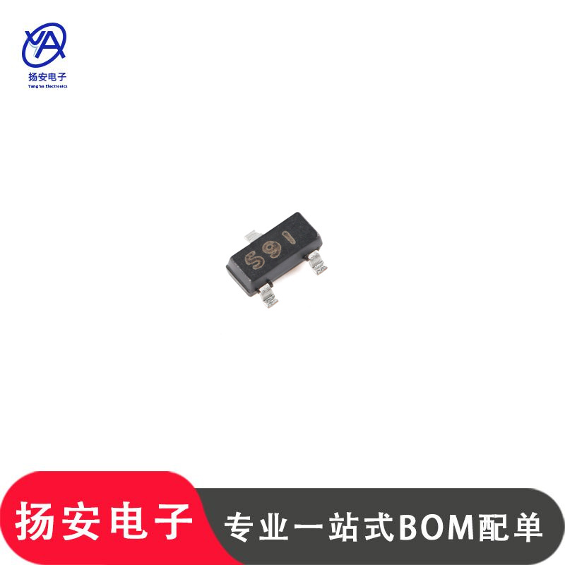全新CJ FMMT591 591 SOT-23 1A/60V PNP晶体管贴片三极管