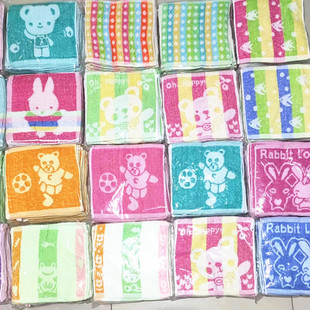 Family Kindergarten Square Towel 25*25cm, about 23 Grams, Can Provide Ordinary Invoice, Various Small Square Towels