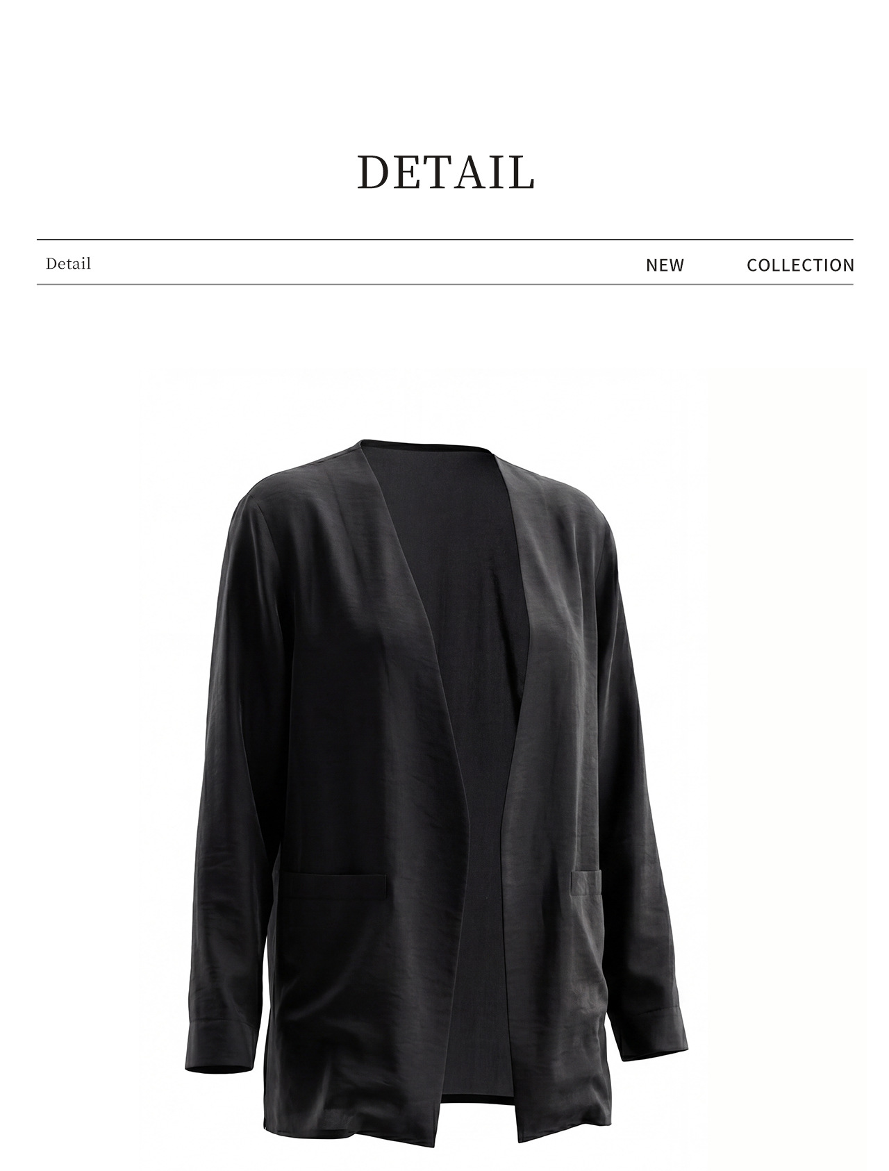 Áo cardigan nữ tay dài chất liệu tencel mát lạnh dáng rộng — màu đen chi tiết 24