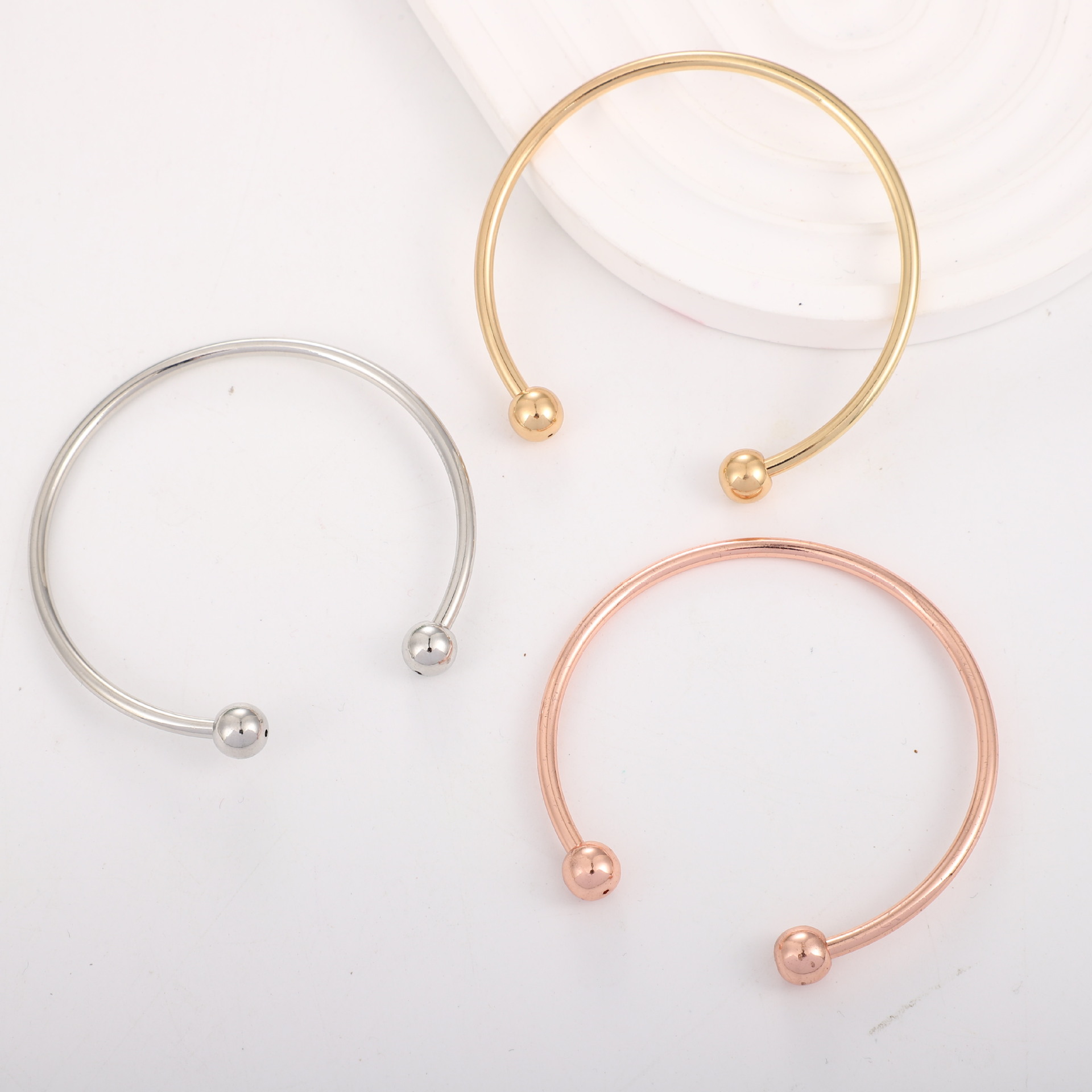 Europe and the United States hot-selling pure copper open copper wire bracelet thread beaded bracelet diy jewelry accessories material