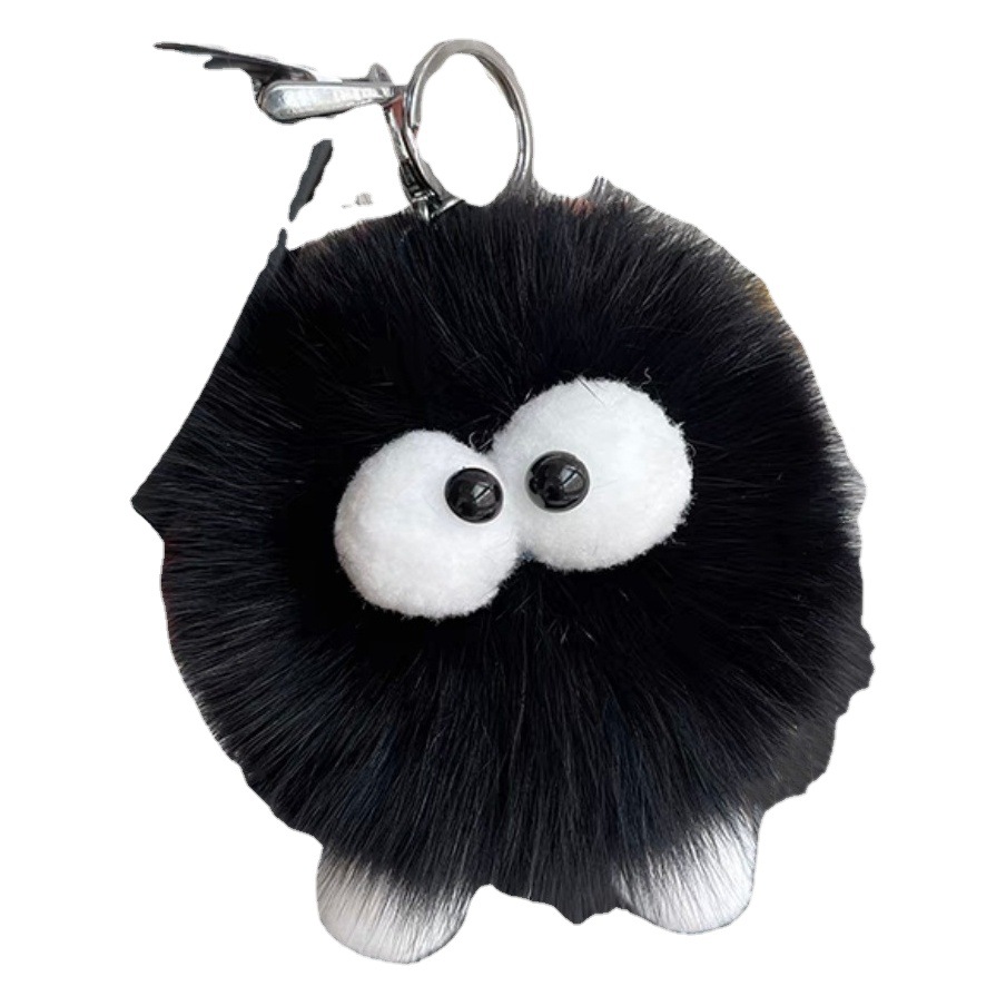 Piel de zorro piel real pequeñas briquetas coche llavero colgante ins Elf peluche bola mochila regalo