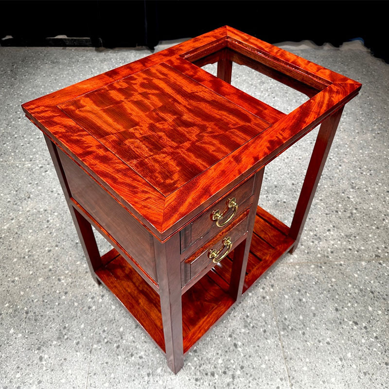 Solid Wood Tea Cabinet Walnut Large Board Table Tea Side Cabinet Ba Flower Oak Tea Cart New Chinese Style Office Home Tea Cabinet