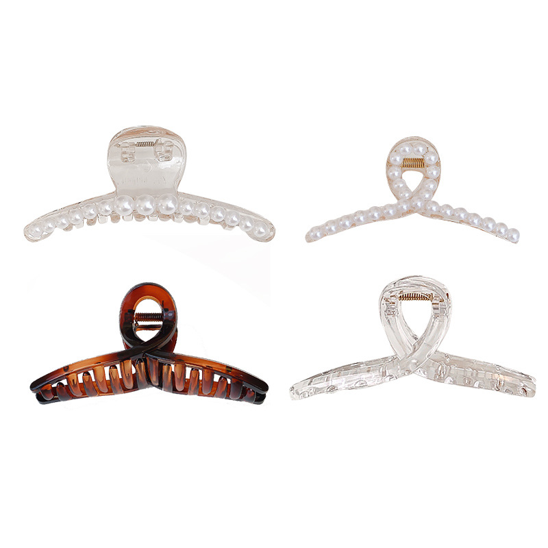 Tocado con clip cuadrado de Maillard, elegante coreano francés, retro, clip de tiburón, red, temperamento rojo, pinza para el cabello, accesorios para el cabello