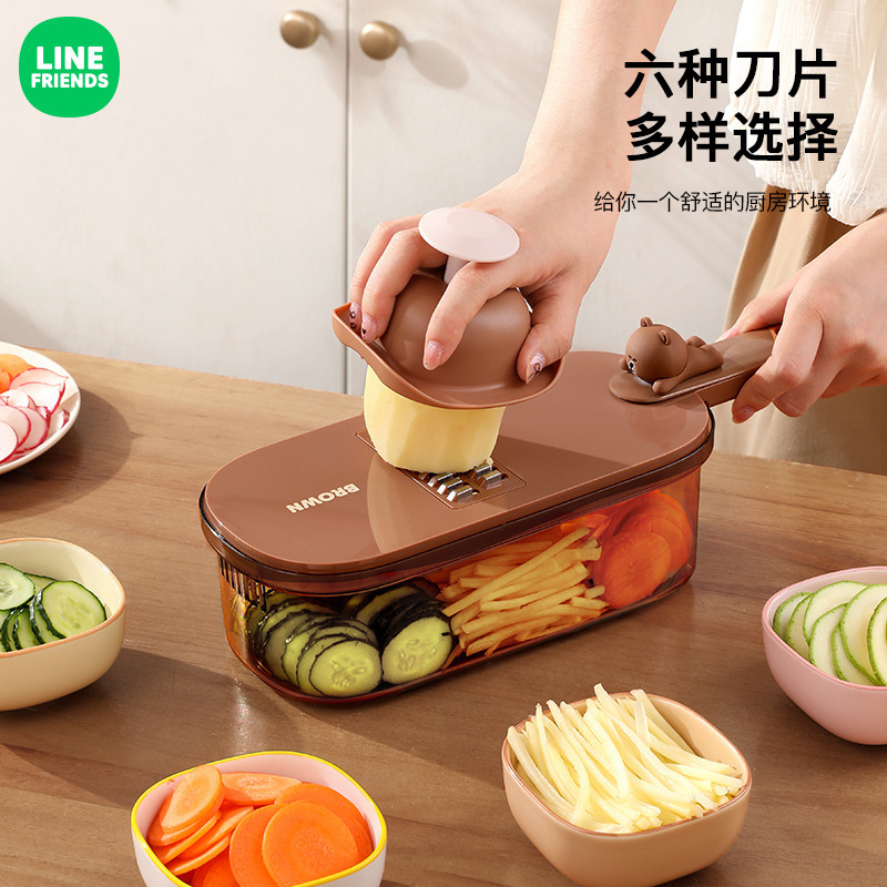 ブラウン熊厨房野菜切り器多機能スライサーの家庭用果物と野菜の糸拭き器の卸売り|undefined