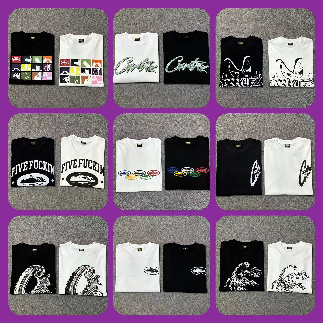 240g Series T-Shirt Short-Sleeve Letter Logo Print Casual Unisex Double Yarn Fashion Short-Sleeve Trendy Export