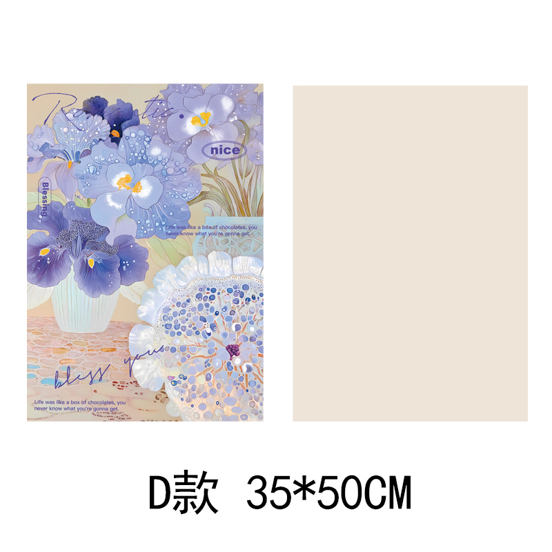 Serie de película de estilo Fauvinista impermeable papel de embalaje de pintura al óleo flor flor flor ramo de papel de envoltura flor floral atmósfera floral papel