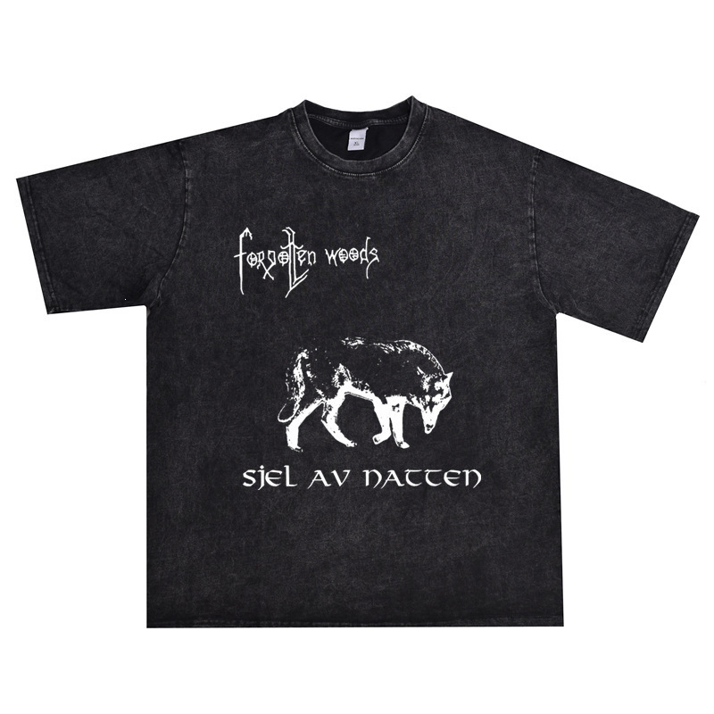 Norwegian heavy metal band Forgiven Woods washed and distressed T-shirt for men and women Norwegian heavy metal band Forgiven Woods washed and distressed T-shirt for men and women