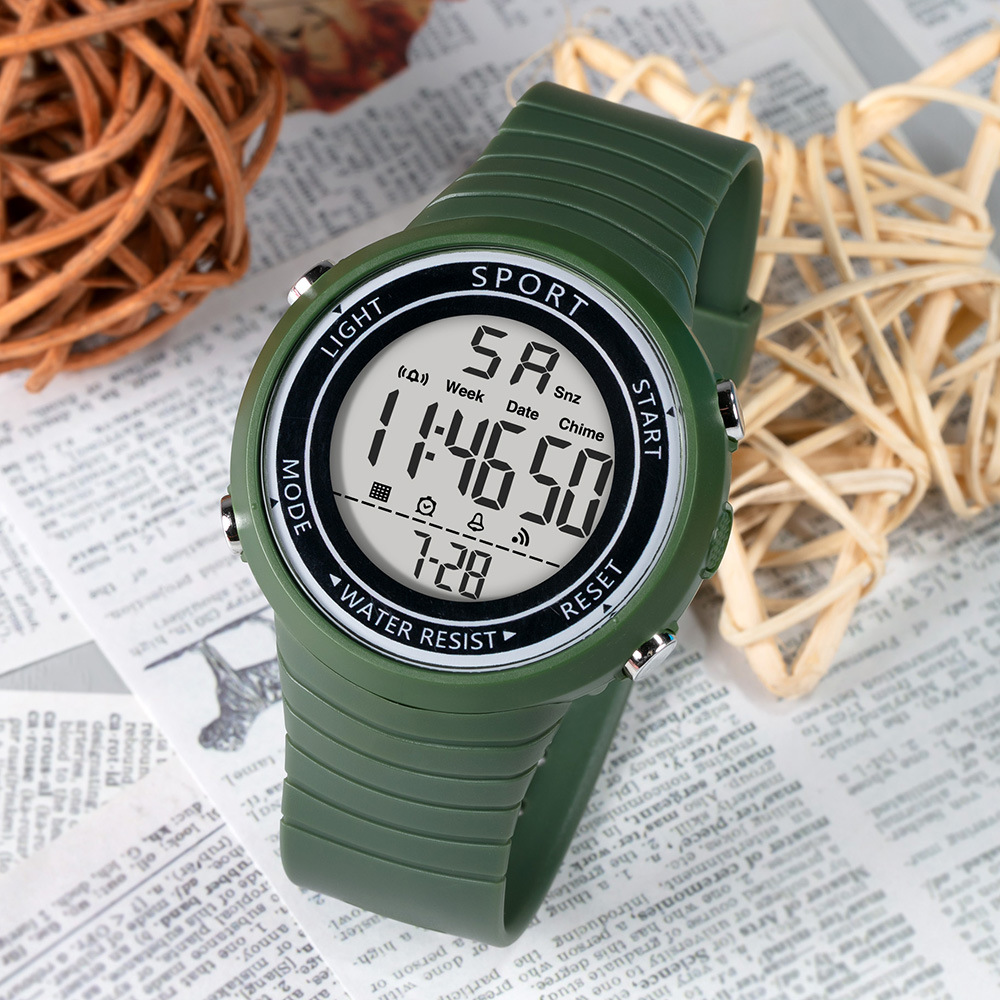 Nueva tendencia juvenil estudiantes reloj electrónico deportivo multifuncional alarma de luz nocturna relojes electrónicos al por mayor