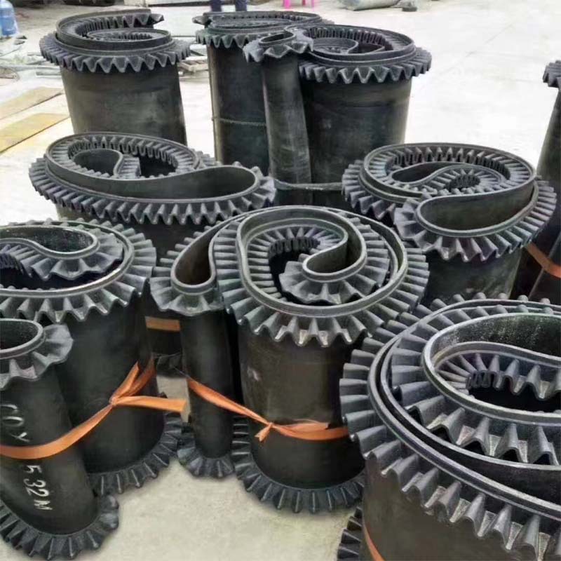 波状裙边输送带S60  物料提升带大倾角环形尼龙输送带厂家批发