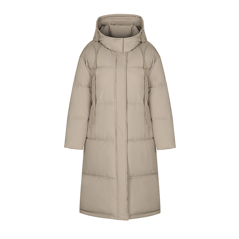 2024 nueva capa de algodón con capuzas gruesa larga ropa de pan de rodilla de mujer nueva chaqueta de algodón de invierno image 5
