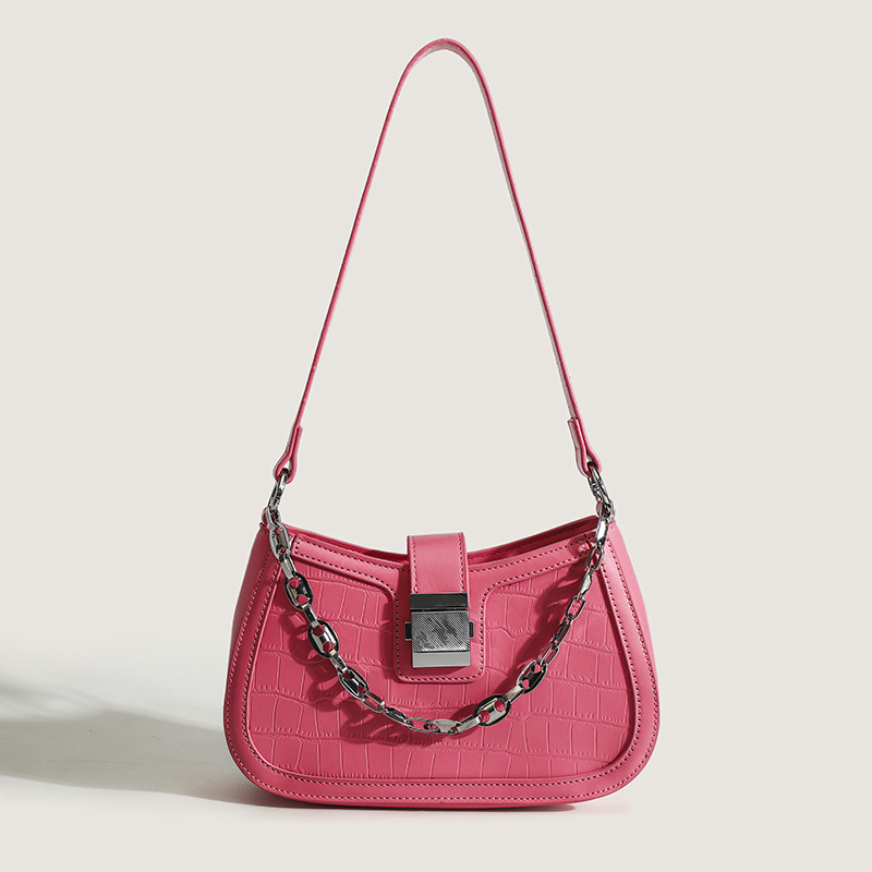 Trendy Textured Women's Shoulder Bag Niche Design Minimalist Style_voghion.com