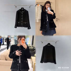 十三行秋冬装新款粗花呢千金风小香风外套品牌折扣女装批发货源