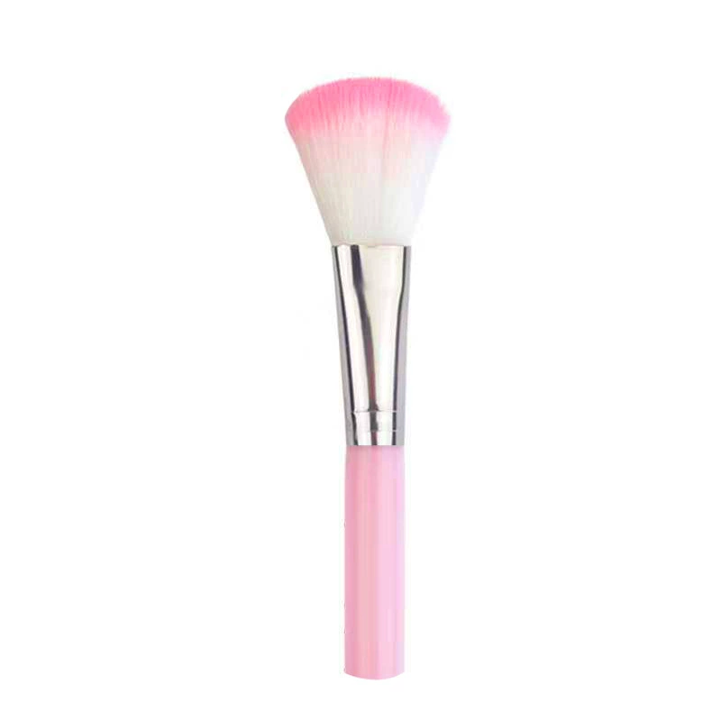 Handheld brush, fuchsia face blush for makeup, 5 pieces, (Physicals)