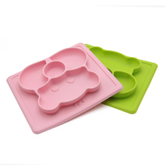 日用餐厨饮具我们为您推荐食品级卡通儿童硅胶餐盘儿童餐具