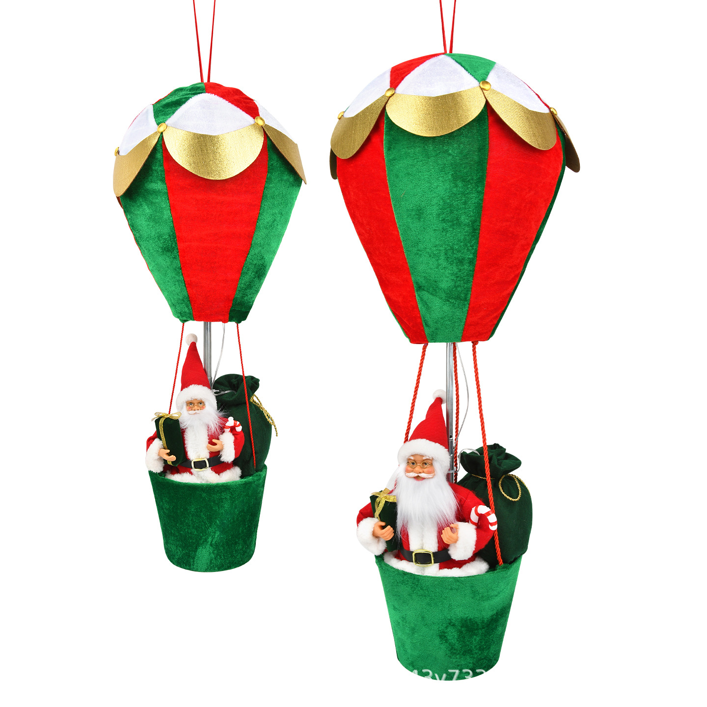 Decoraciones de Navidad pan de jengibre paracaídas retráctiles para el marido colgante de globo de aire caliente regalo ventana decoración