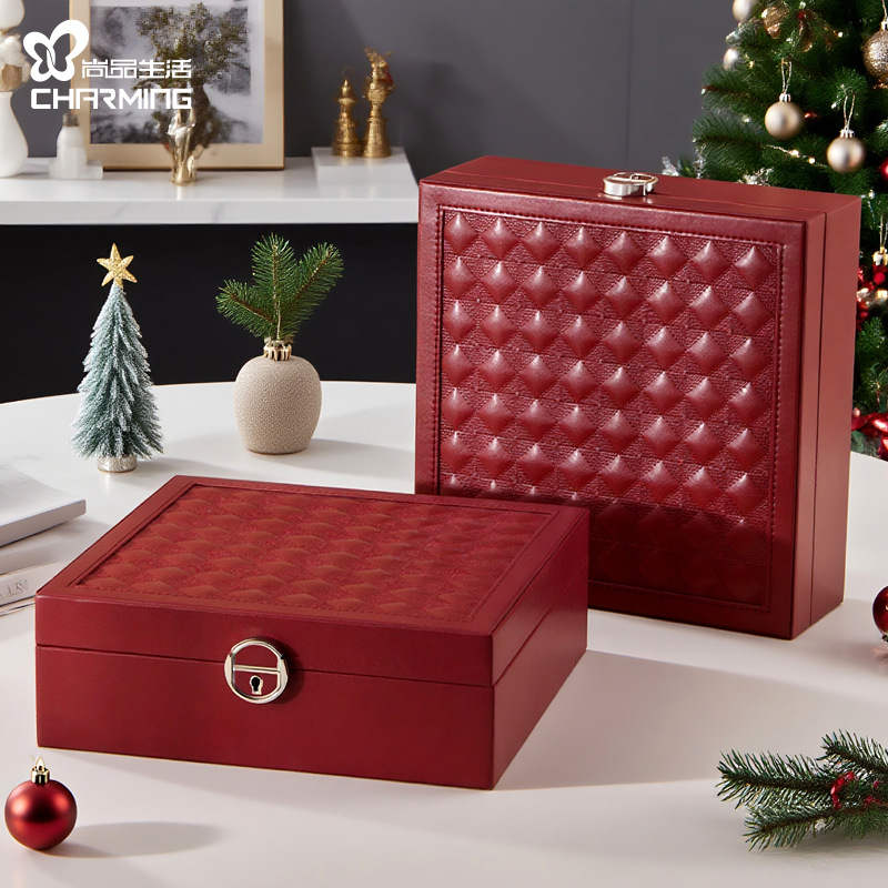 Christmas Gift Box Jewelry Storage Box Large High-End Ring Earrings Earrings Bracelet Watch Box Valentine's Day Gift Box