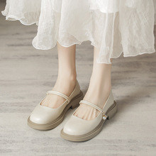新中式鞋子浅色女鞋平底旗袍鞋伴娘鞋浅口单鞋配裙子的鞋子