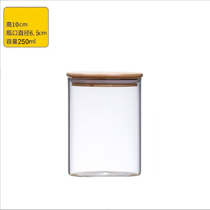 Tarro de almacenamiento de vidrio de borosilicato alto, tarro para granos, aperitivos y té, tarro sellado para dulces y granos de café, tarro de almacenamiento para granos de café.