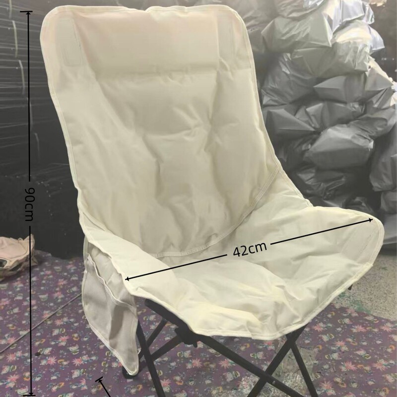 Foldable High-Back Moon Chair Wholesale Outdoor Barbecue Picnic Dining Table and Chair Set Portable Folding Seat