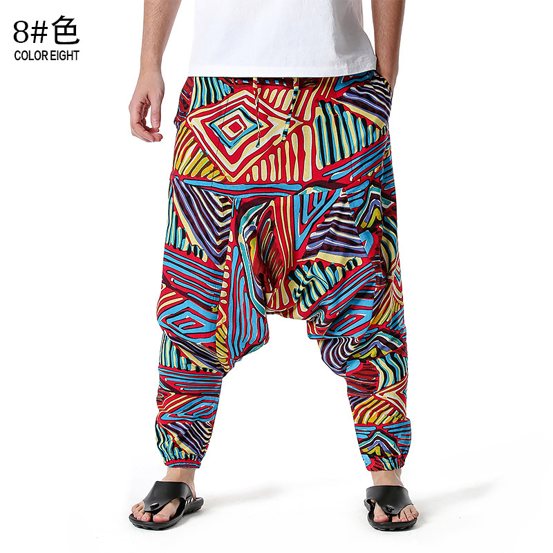 men's and women's foreign trade Harun yoga pants loose bohemian pants hanging pants moth pants 50