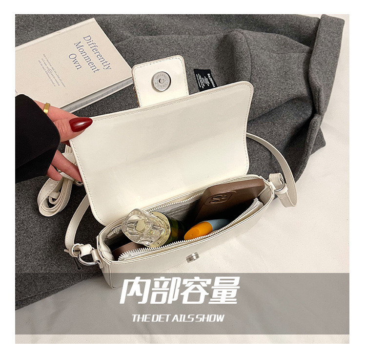 Korean style trendy underarm bag 2025 summer new women's bag, stylish diamond-encrusted single-shoulder bag, patent leather shiny crossbody bag undefined
