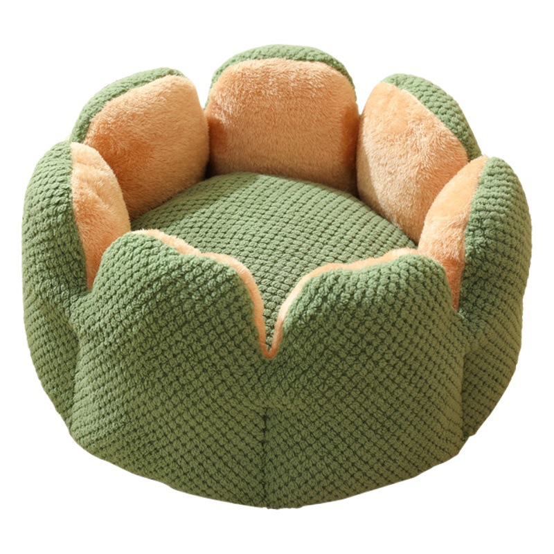 Cama para mascotas con forma de cactus y pétalos, gruesa y cálida para el invierno, cama suave para gatos para dormir, cama para perros, tapete para perros, venta al por mayor transfronteriza