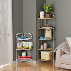 簡約現代多層牆三角置物架客廳臥室拐角收納鐵架衛生間轉角置物架