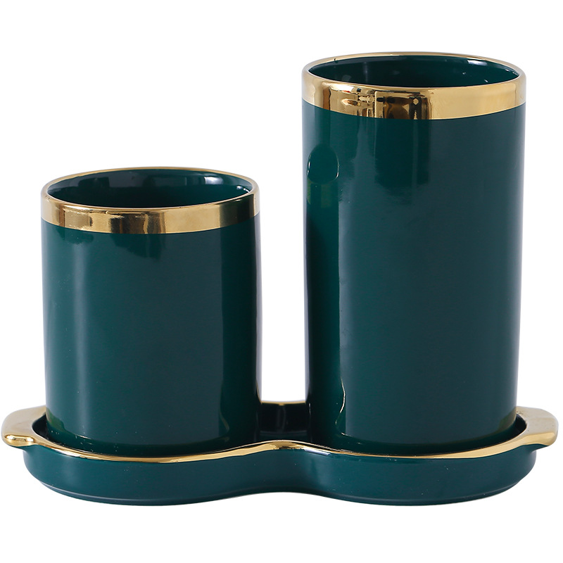 Luz de lujo palillos de cerámica titular Internet celebridad vajilla cuchillo y tenedor de almacenamiento cubo hogar cocina drenaje palillos jaula traje