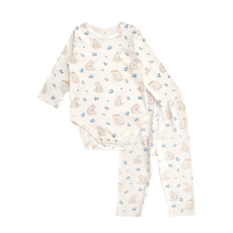 Vaina recién nacido bebé Clase A tocando fondo puro algodón de manga larga mameluco traje Four Seasons mono Estilo nórdico