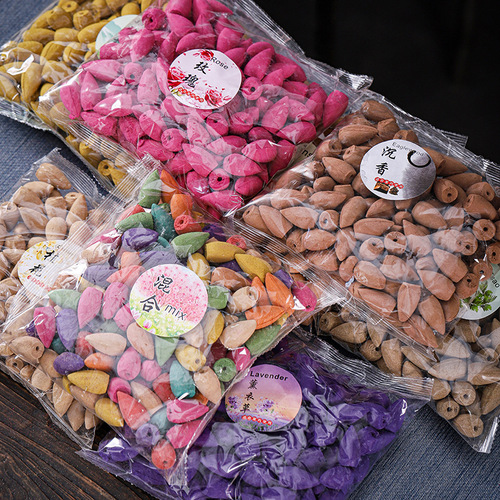 Bulk 0.5 jin package, 150 pieces, flowing incense grain sandalwood backflow incense, household indoor incense, direct supply, cross-border dropshipping