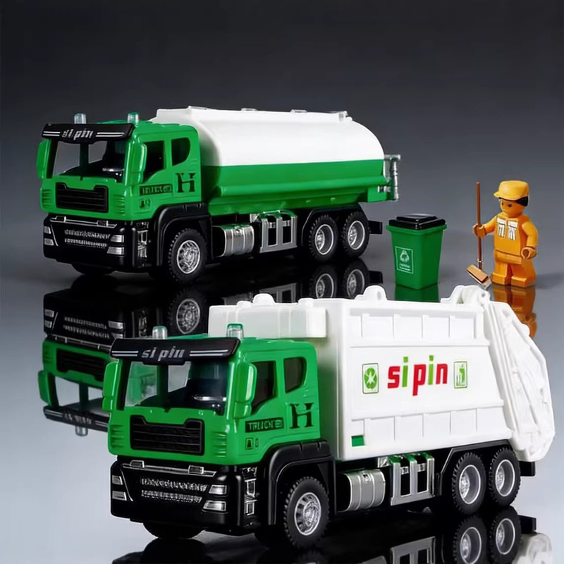 Simulated Large Alloy Sanitation Vehicle Model Toy for Boys, Inertial Driving Eco-Friendly Garbage Truck Set Wholesale Simulated Large Alloy Sanitation Vehicle Model Toy for Boys, Inertial Driving Eco-Friendly Garbage Truck Set Wholesale