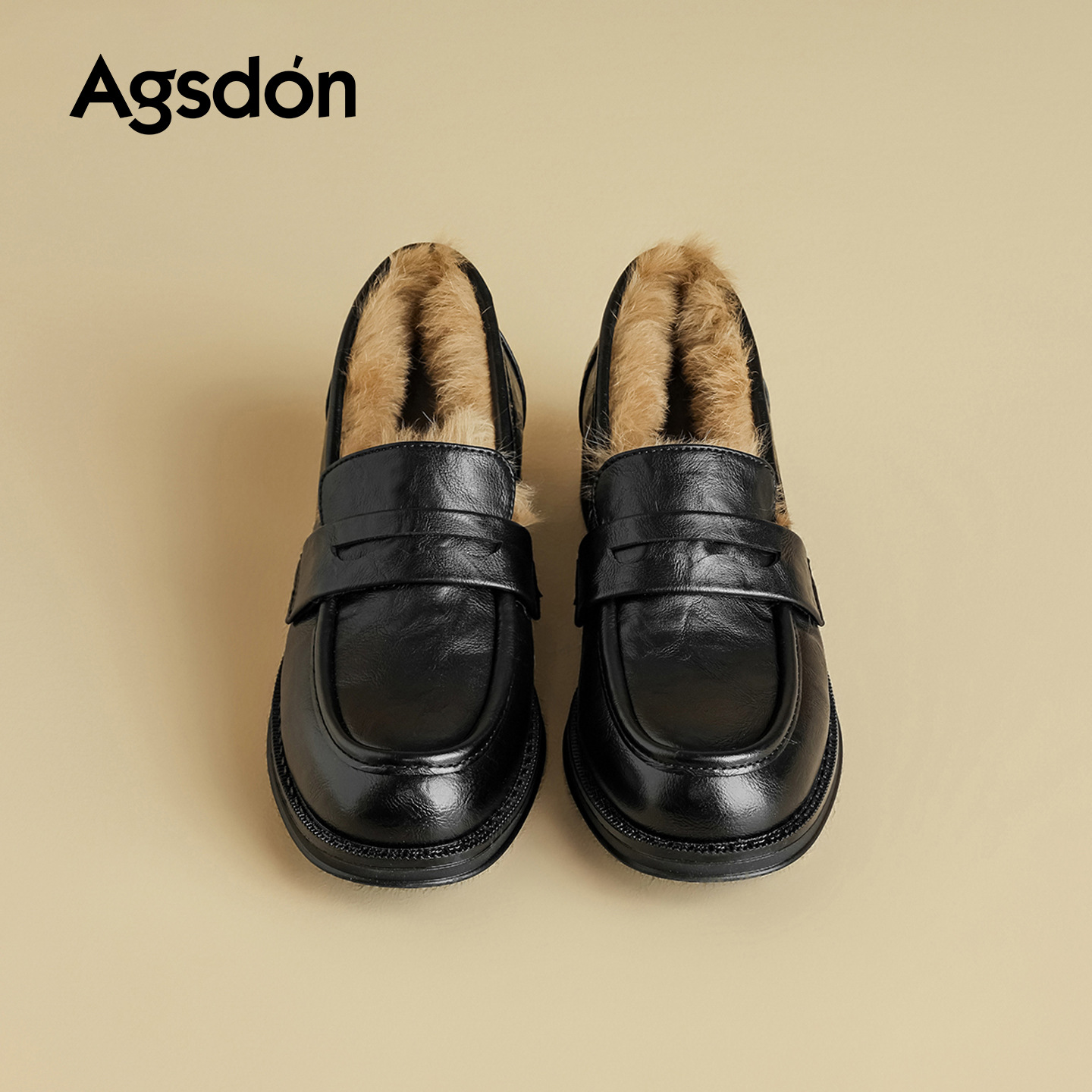 Zapatos de Lefour de Deng Xiaoping 2025 nuevos zapatos de invierno negros suaves británicos zapatos de algodón retro