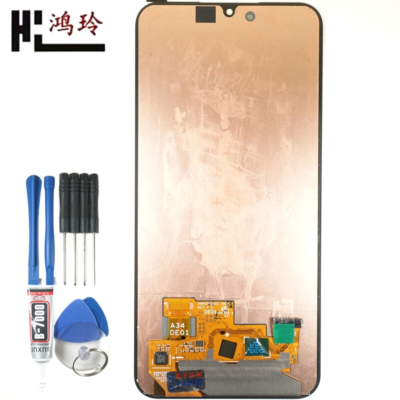 Hongling for Samsung A34 4G 5G mobile phone screen SM-A345 display screen A346 2023 integrated assembly