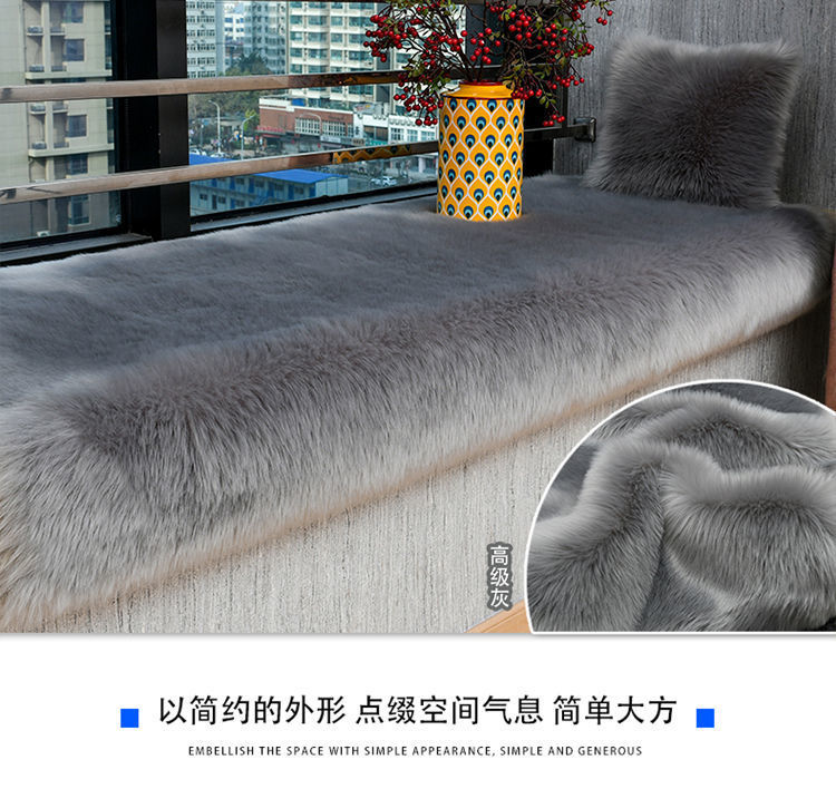 Carpet Door Mat Can Be Cut, Wabi-Sabi Style Carpet, Light Luxury Floor Mat, Silent Tatami Bay Window, Double-Sided Gray-White Carpet
