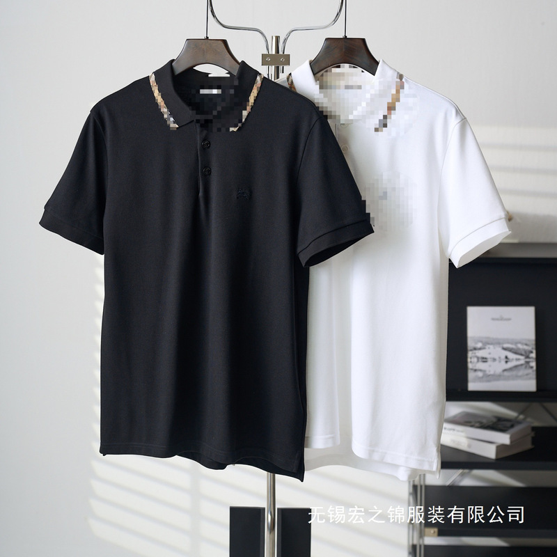 Cross-Border Authentic Version of Burberry's New Summer Polo Shirt, Casual Business Short-Sleeved T-Shirt for Men Wholesale Cross-Border Authentic Version of Burberry's New Summer Polo Shirt, Casual Business Short-Sleeved T-Shirt for Men Wholesale