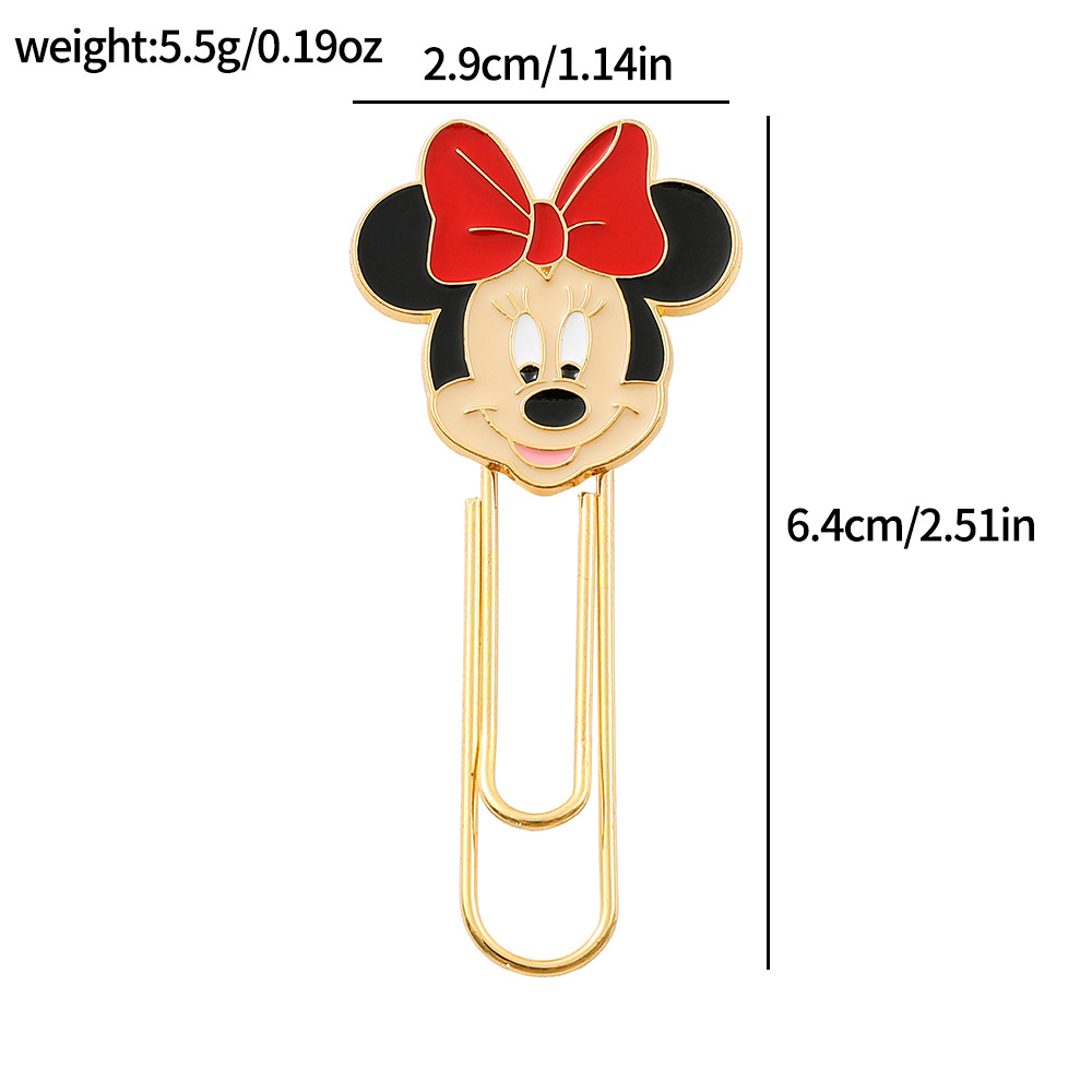 Marcadores de metal creativos exquisitos Mickey Minnie clips bookshelf marcadores de Donald para estudiantes exquisitos marcadores