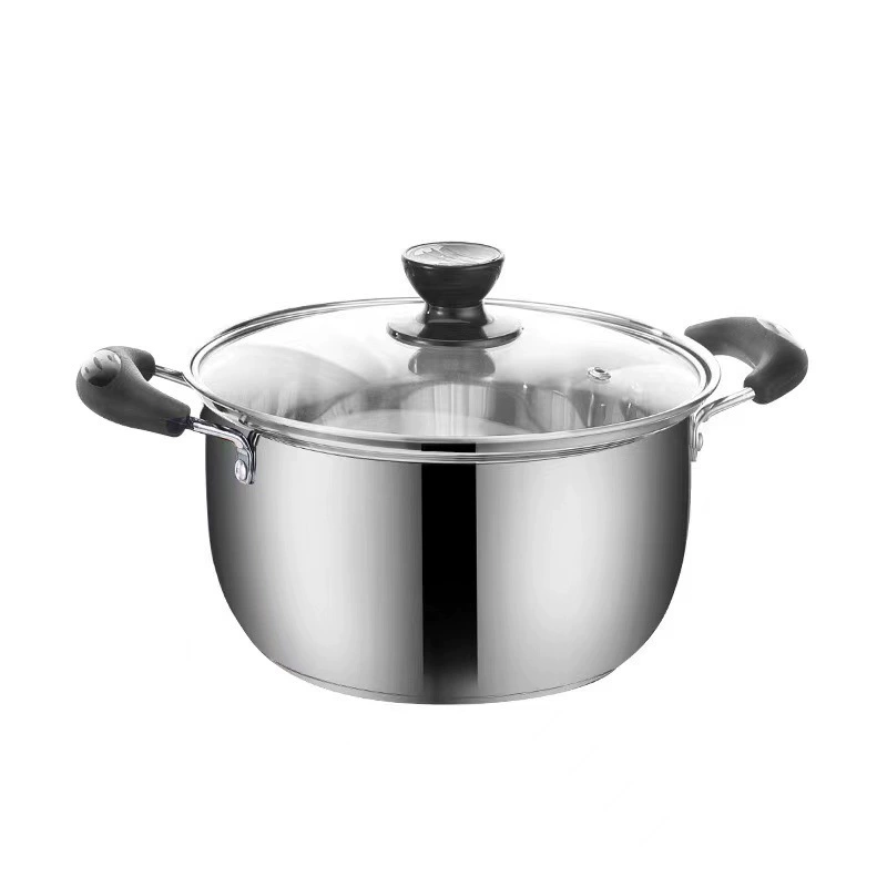 Нержавеющая сталь кастрюля для супа и густая молочная cooker для домашней кухни, лапша, каша, горячее молоко, электрическая плита, газовая плита, универсальная выпущена