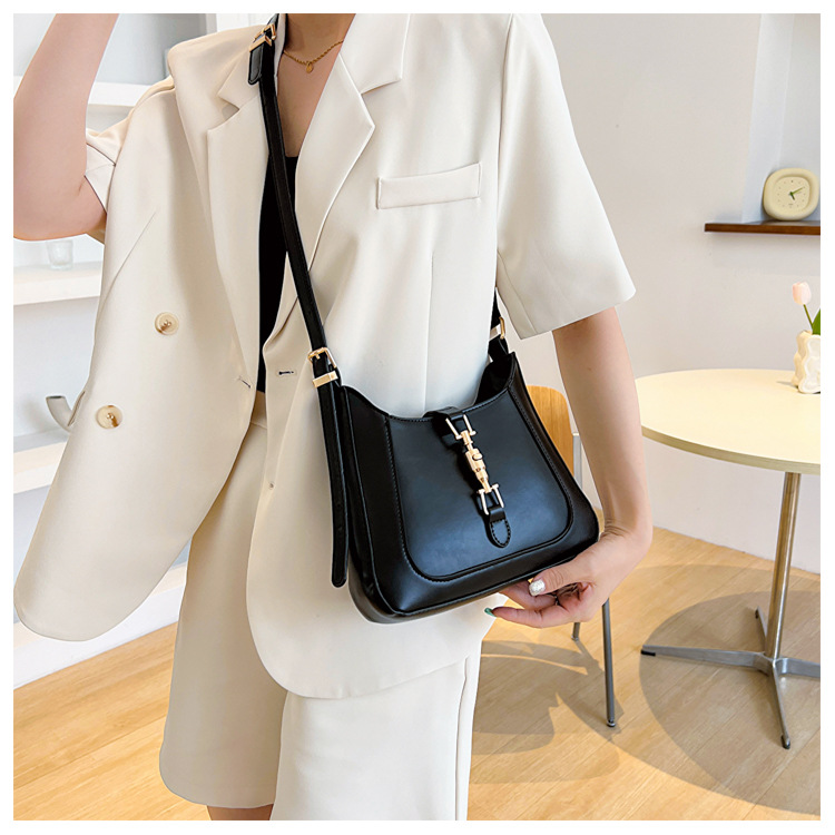 Bolsa de hombro de costura de estilo artístico de bloqueo de moda fresca bolsa de hombro de color sólido simple bordado hilo bolsa de mensajero Bolsa De mujer moda