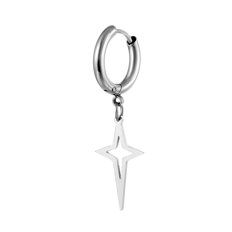 Simple Style Triangle Cross Stainless Steel Earrings Polishing Stainless Steel Earrings display picture 5