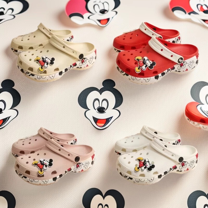 2026 New Model Mickey and Minnie Cartoon Version Clogs Thick-Soled Cloud-Style Women's Breathable Height-Increasing Sandals Wholesale from Manufacturer 2026 New Model Mickey and Minnie Cartoon Version Clogs Thick-Soled Cloud-Style Women's Breathable Height-Increasing Sandals Wholesale from Manufacturer