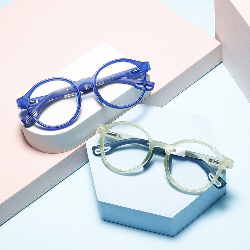 兒童防藍光眼鏡抗輻射看手機疲勞近視小孩女男童防護眼護目鏡圓框