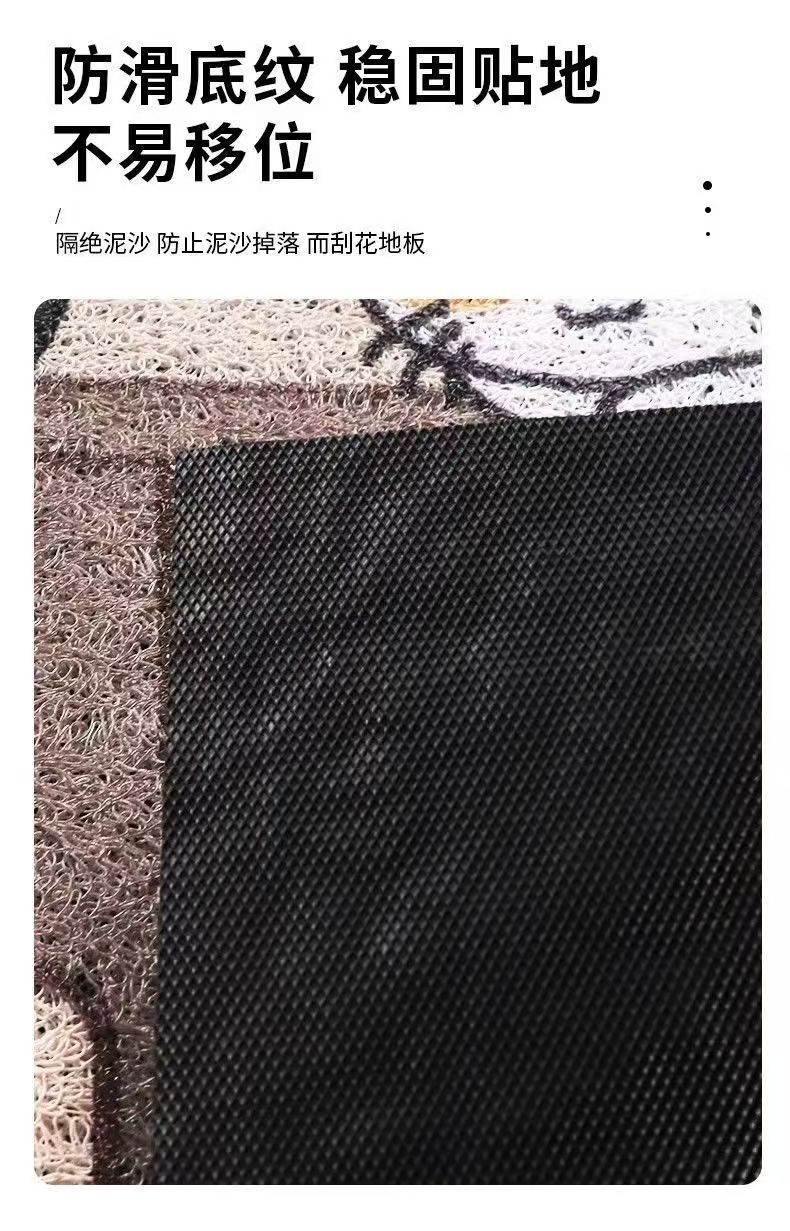 Cute Cartoon Bathroom Silk Loop Floor Mat, Entrance Door Mat, Non-Slip Door Mat, Wear-Resistant, Easy to Clean Mat
