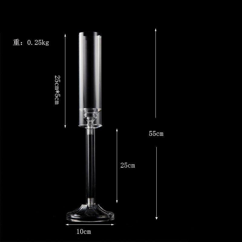 Nuevo candelabro acrílico transparente de tres piezas de decoración de la ventana de la fiesta de bodas salón de bodas de la mesa principal del hotel