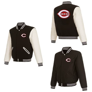 现货支持定外贸MLB棒球服男美式街头休闲运动皮革袖夹克外套上衣