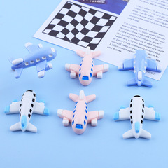 卡通亮面飛機 diy奶油膠自製手機殼冰箱貼髮夾飾品樹脂配件批發