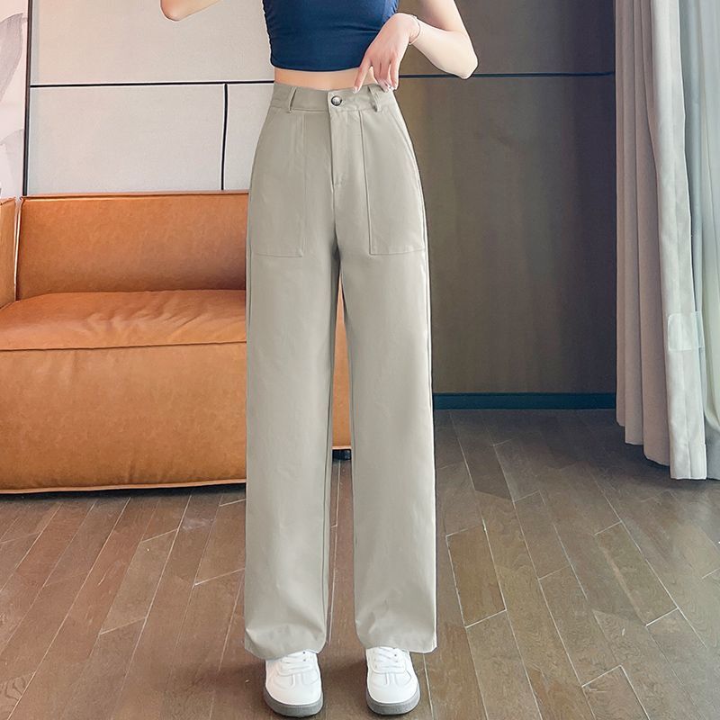 直筒西装裤大码女装显瘦休闲百搭春季新款长裤女夏时尚2025年高腰|undefined